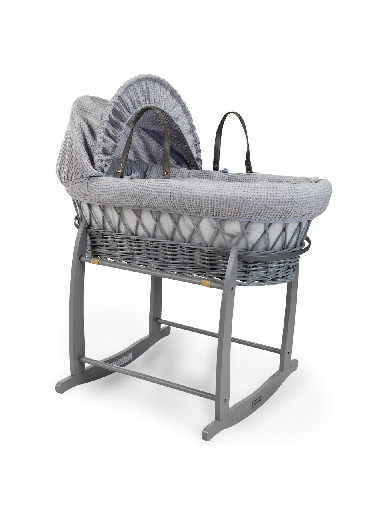 clair-de-lune-waffle-grey-wicker-moses-basket-and-deluxe-rocking-stand-grey