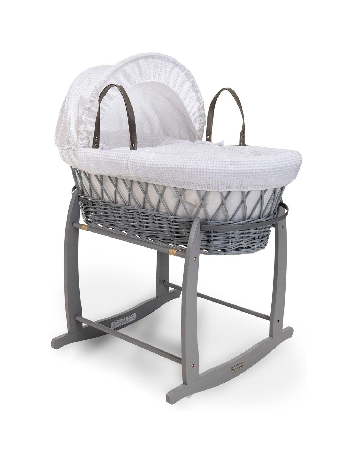 clair-de-lune-waffle-grey-wicker-moses-basket-and-deluxe-rocking-stand-whitestillFront