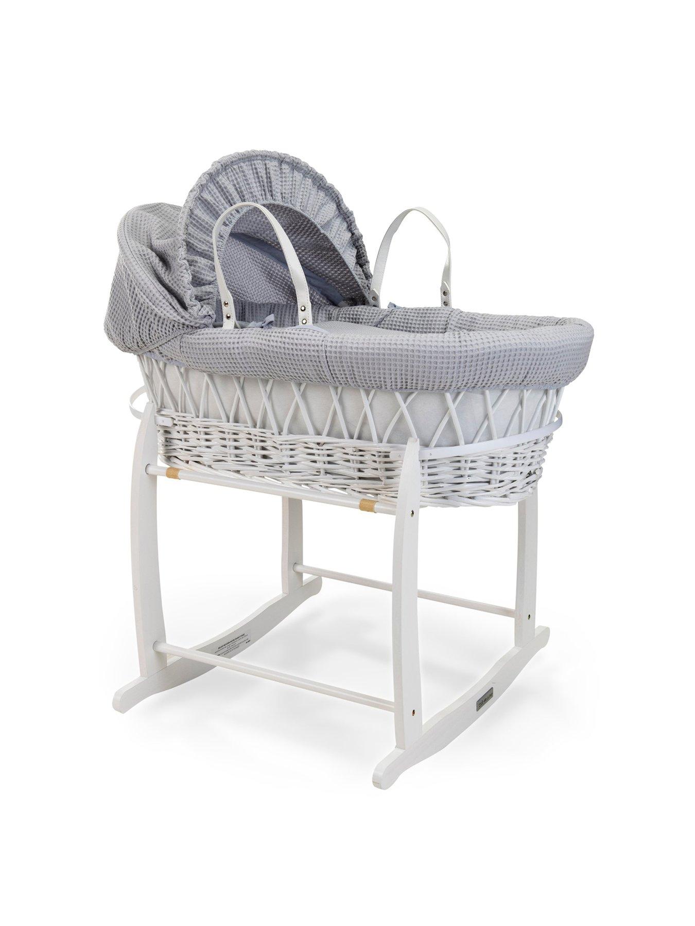 clair-de-lune-waffle-white-wicker-moses-basket-and-deluxe-rocking-stand-grey