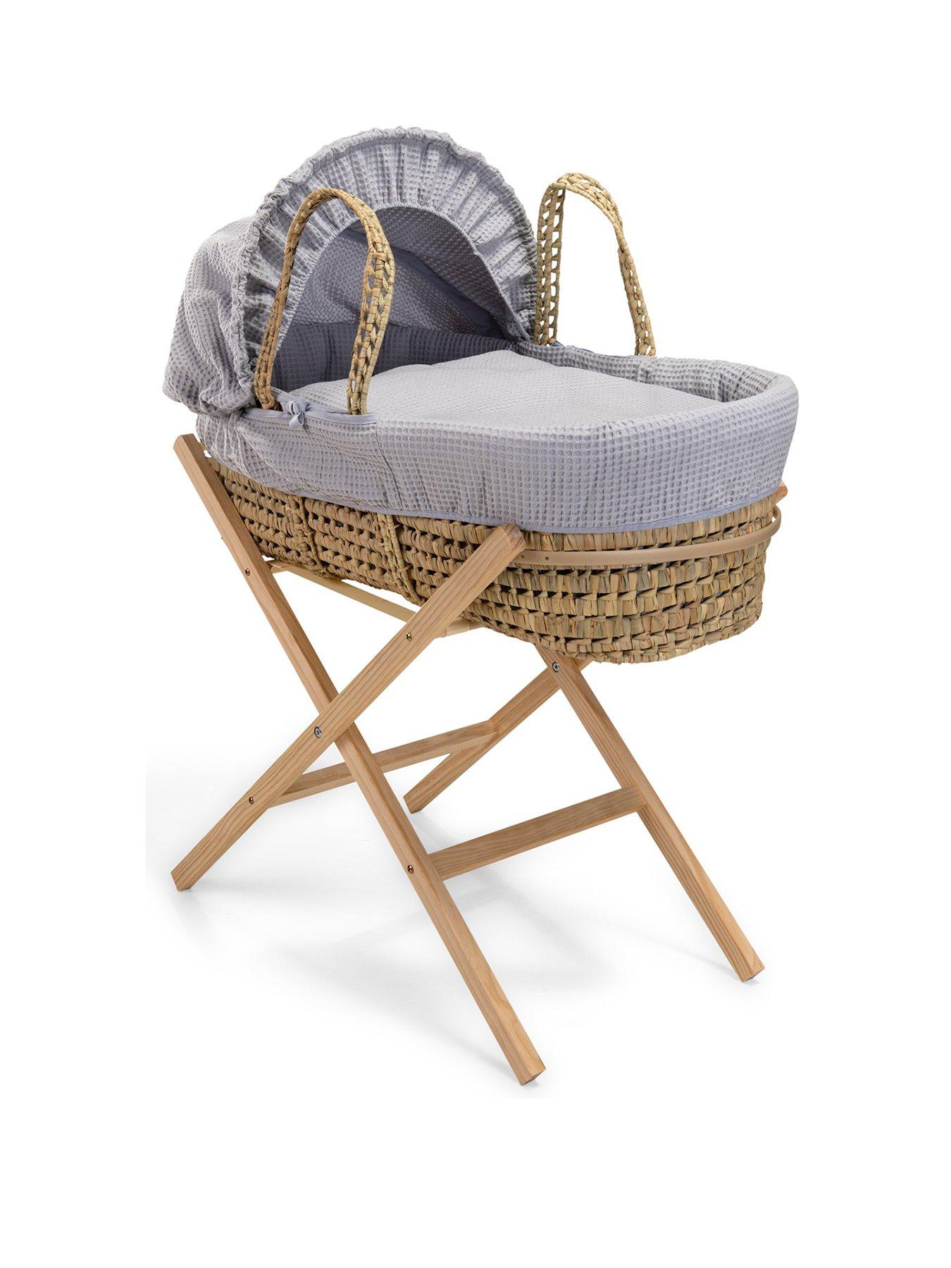 clair-de-lune-waffle-palm-moses-basket-amp-natural-folding-stand