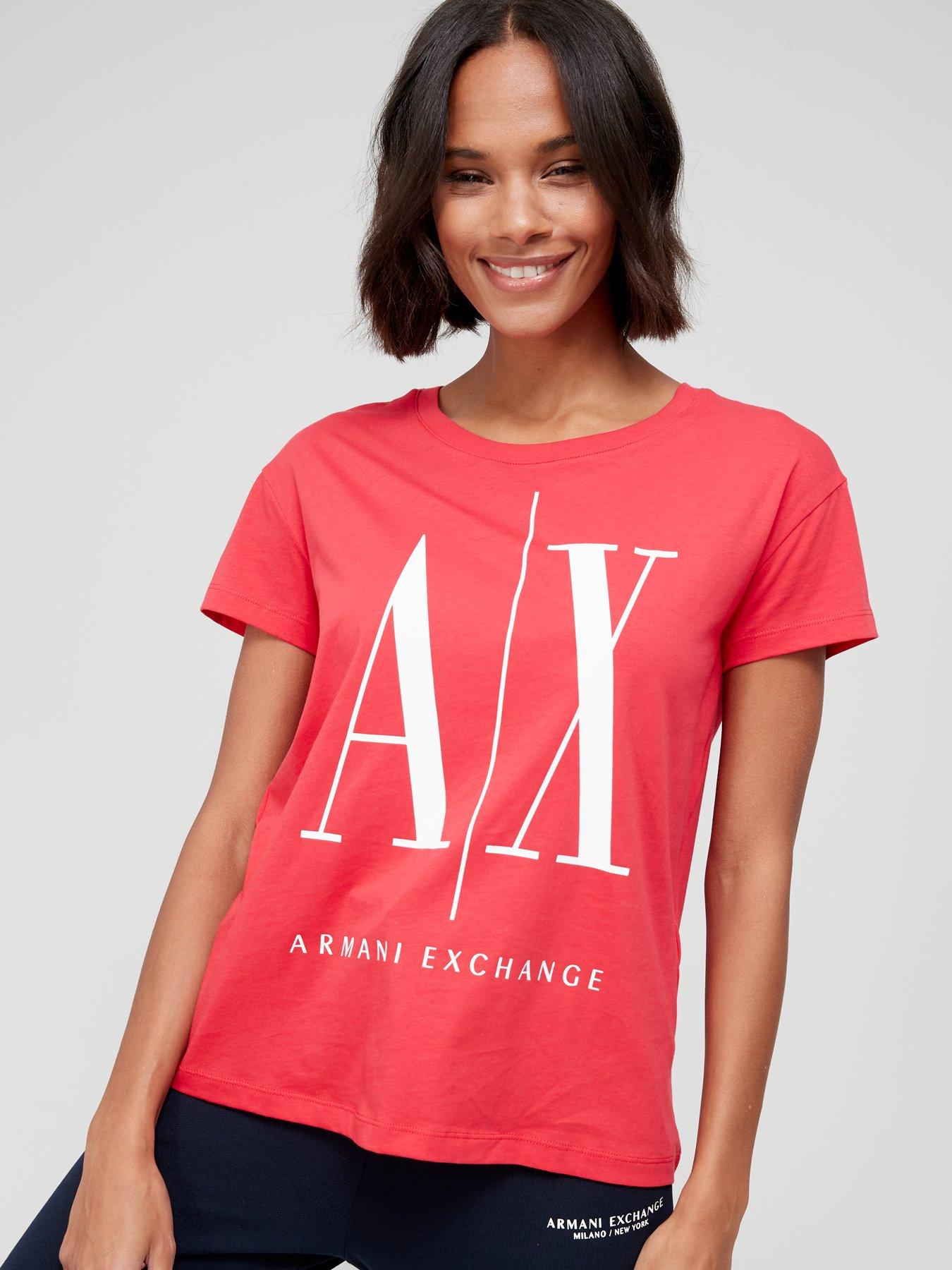 Armani Exchange Logo T-Shirt - Red | Very Ireland