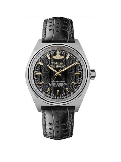 vivienne-westwood-mensnbspsydenhamnbspquartz-watch-with-black-dial-amp-black-leather-strap