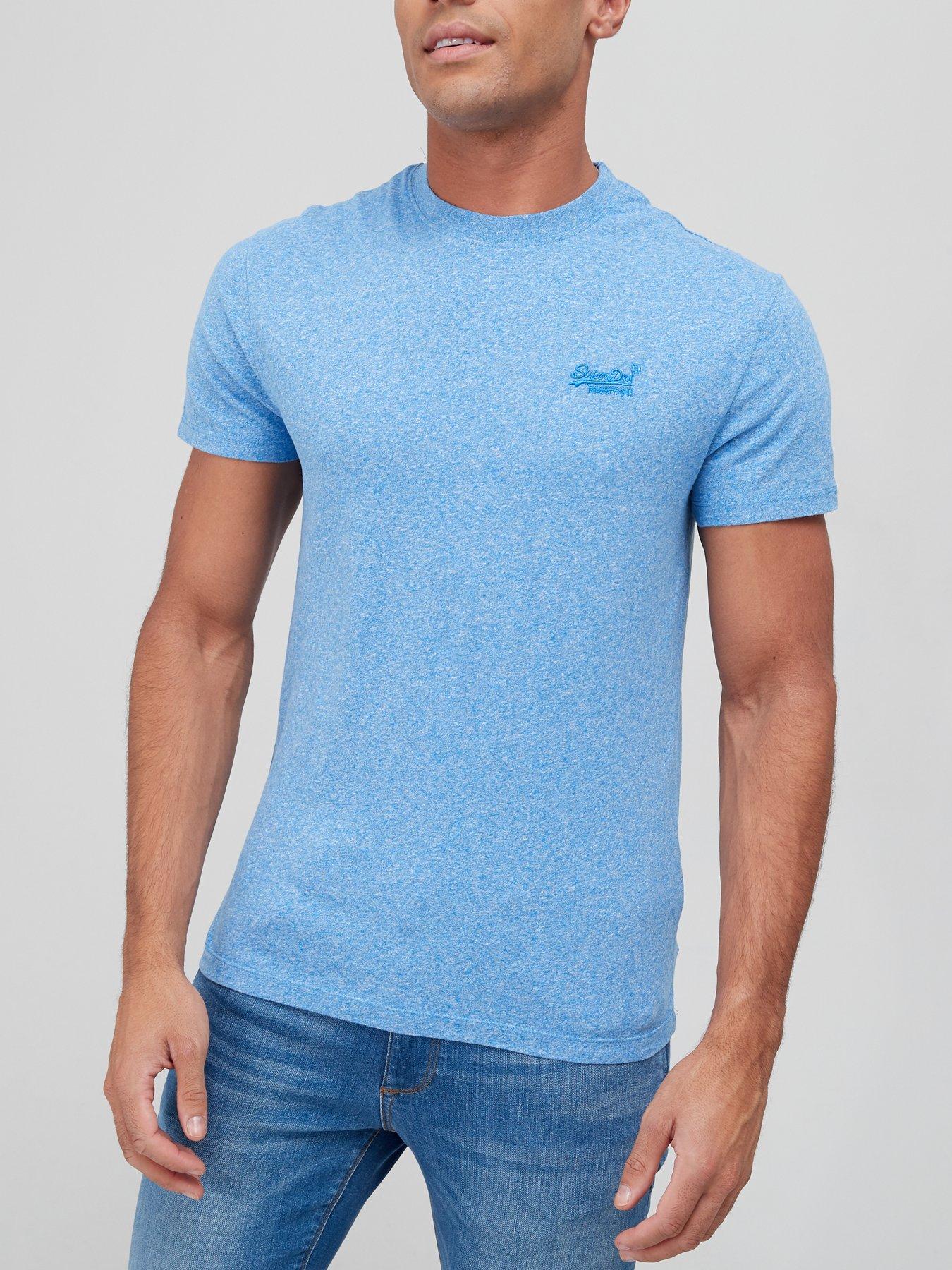 Superdry Superdry Essential Logo Embroidered T-Shirt - Light Blue