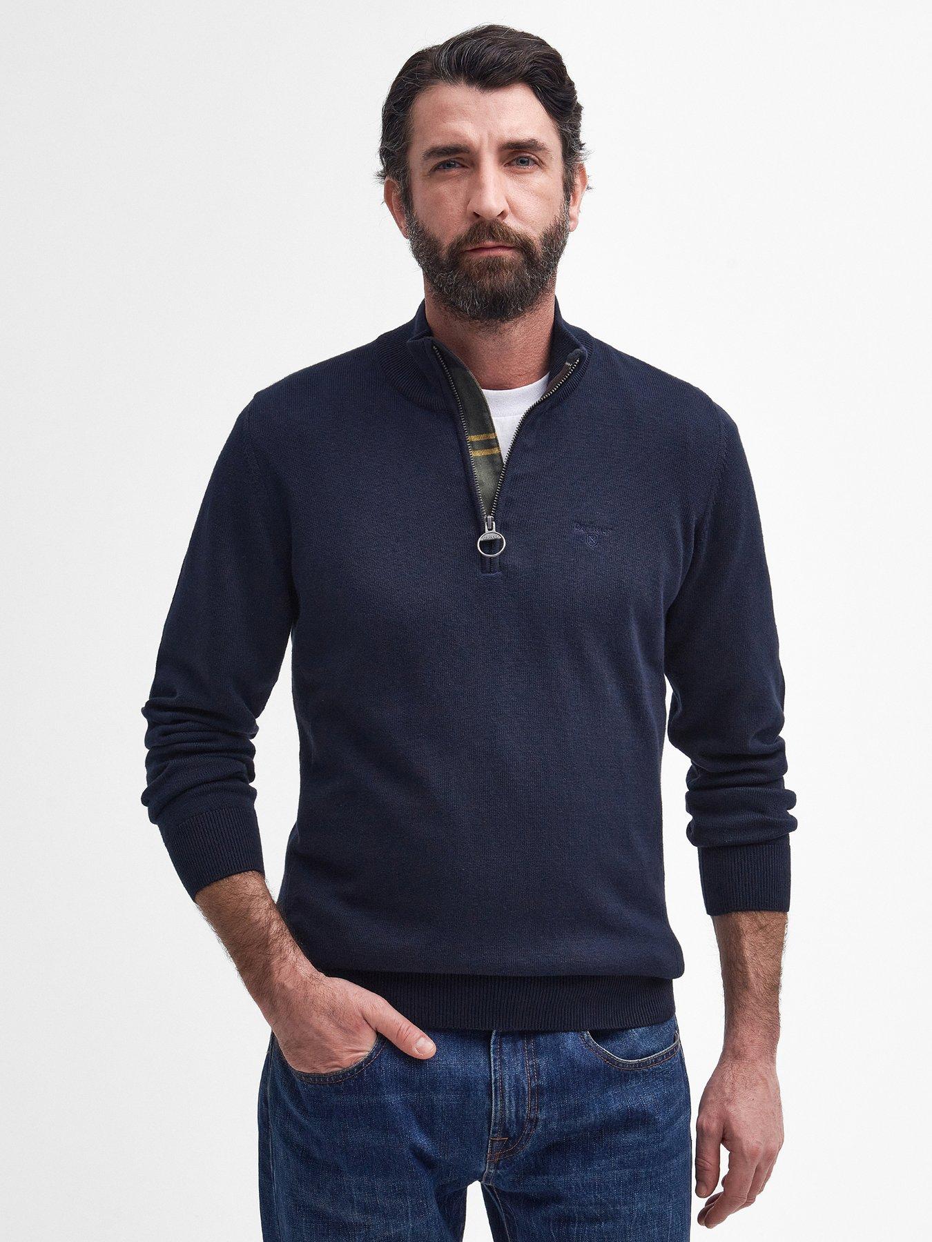 barbour-barbour-cotton-half-zip-knitted-jumper-navyfront