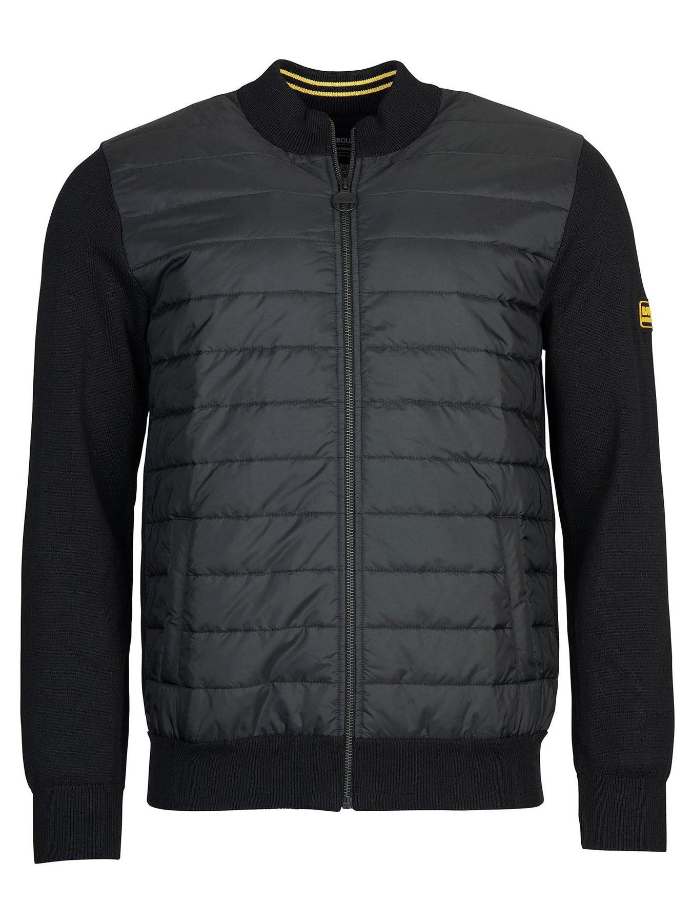 Barbour baffle zip jacket navy sale