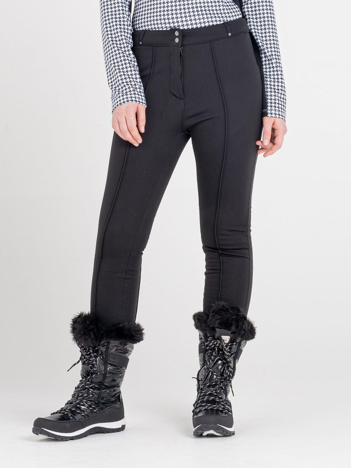 Sleek Full Length Waterproof Ski Pants - Black