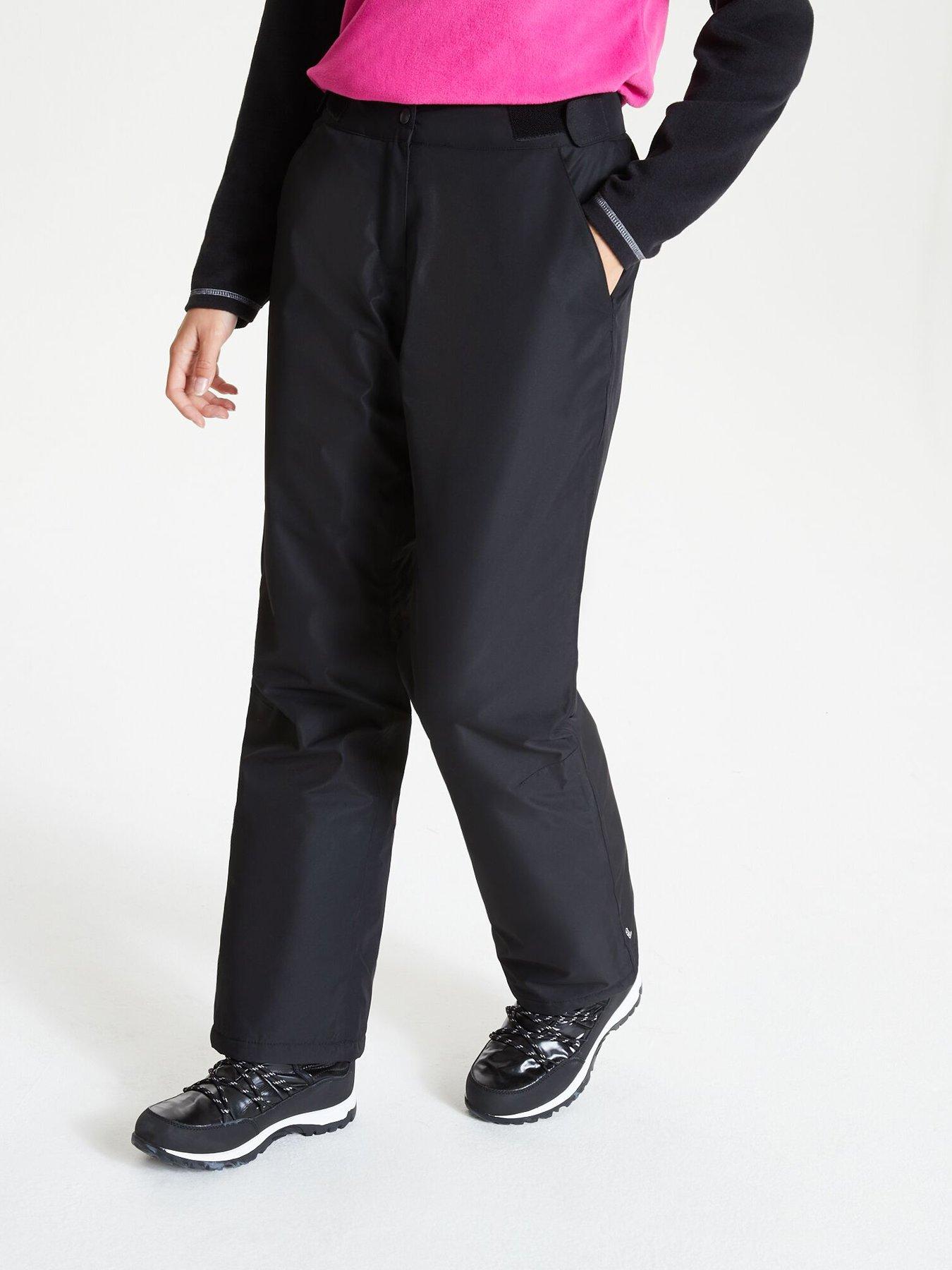 Sleek Full Length Waterproof Ski Pants - Black