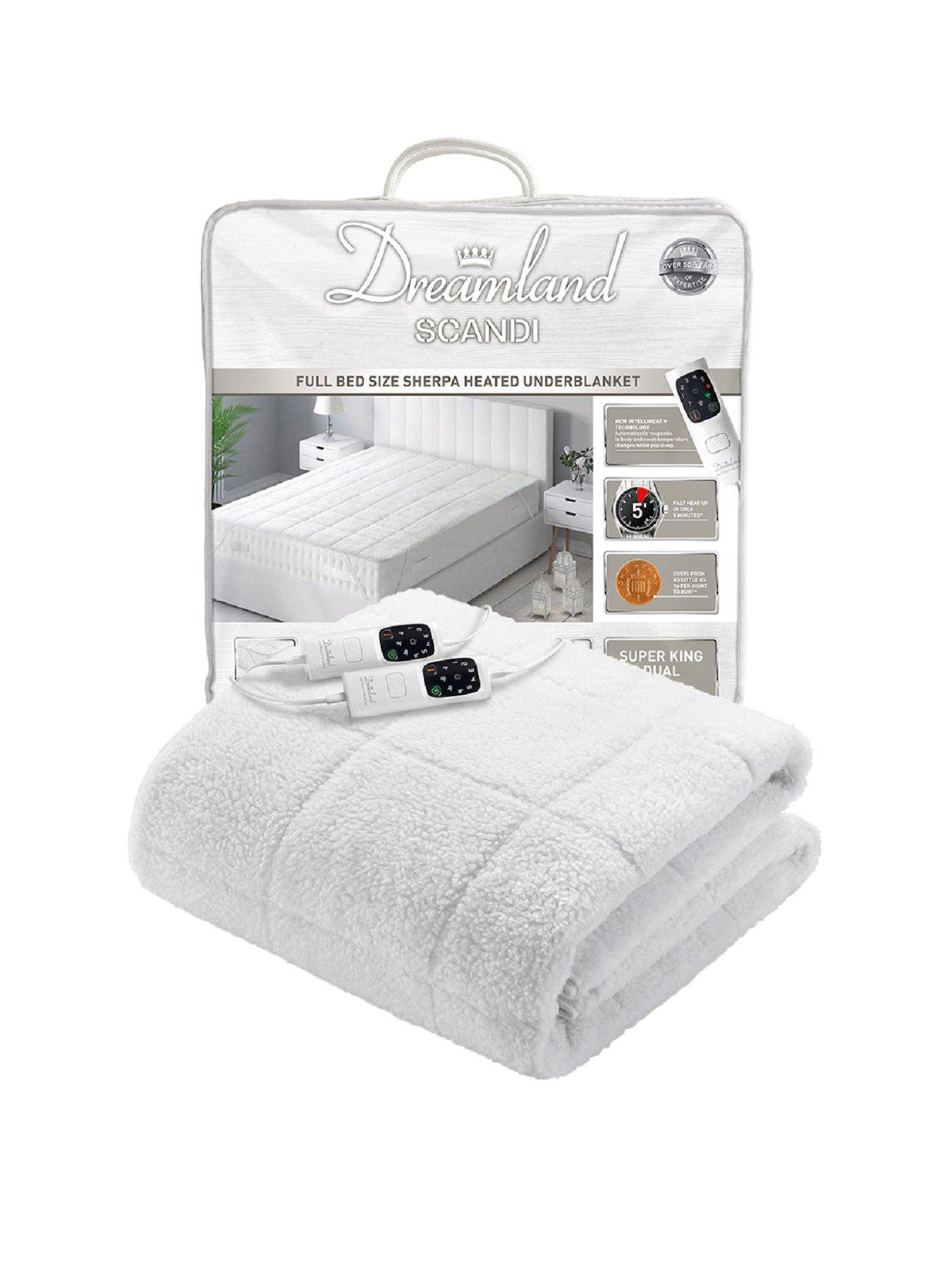 Dreamland intelliheat premium fleece electric underblanket dual discount control