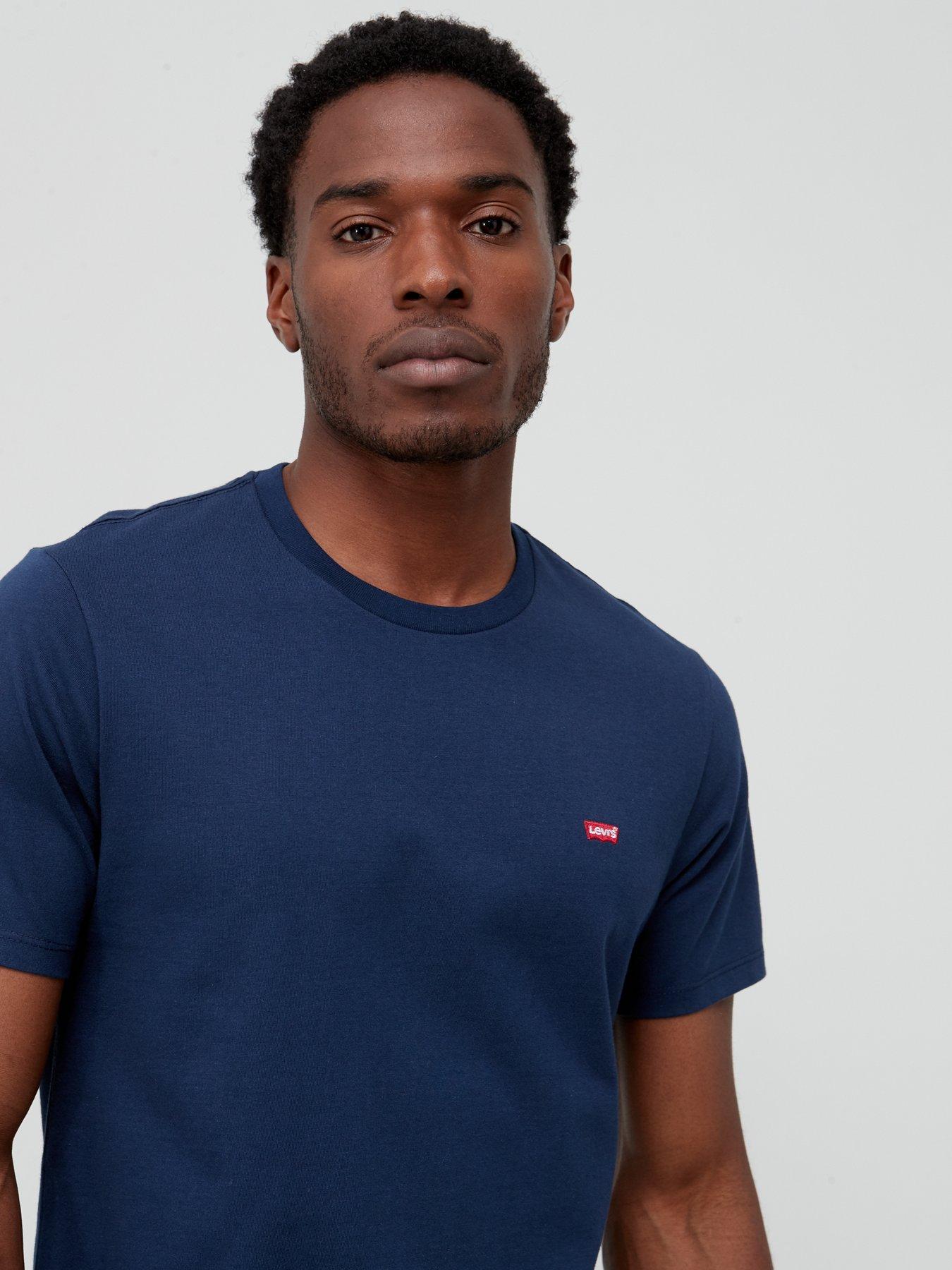 Image 1 of 4 of Levi's Mens Housemark Logo Cotton T-Shirt - Dress Blues