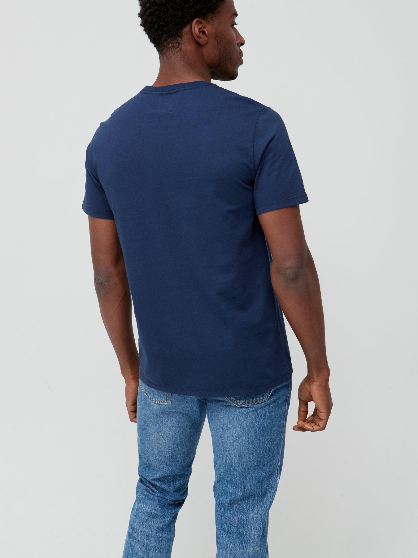 Image 2 of 4 of Levi's Mens Housemark Logo Cotton T-Shirt - Dress Blues