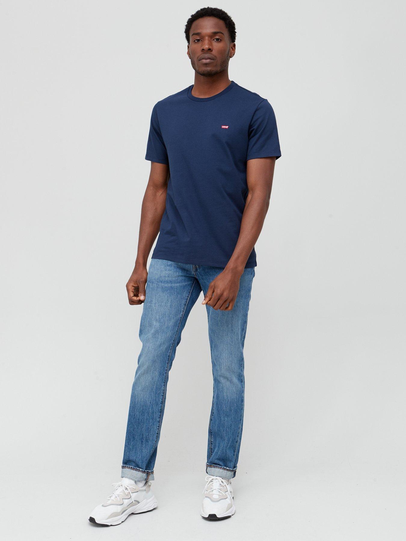 Image 3 of 4 of Levi's Mens Housemark Logo Cotton T-Shirt - Dress Blues