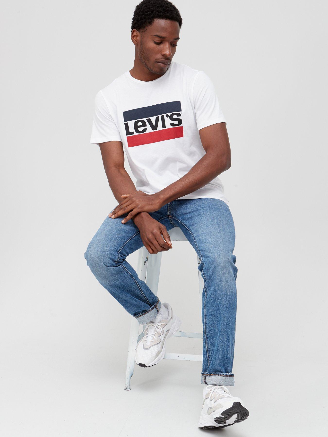 Mens white clearance levis t shirt