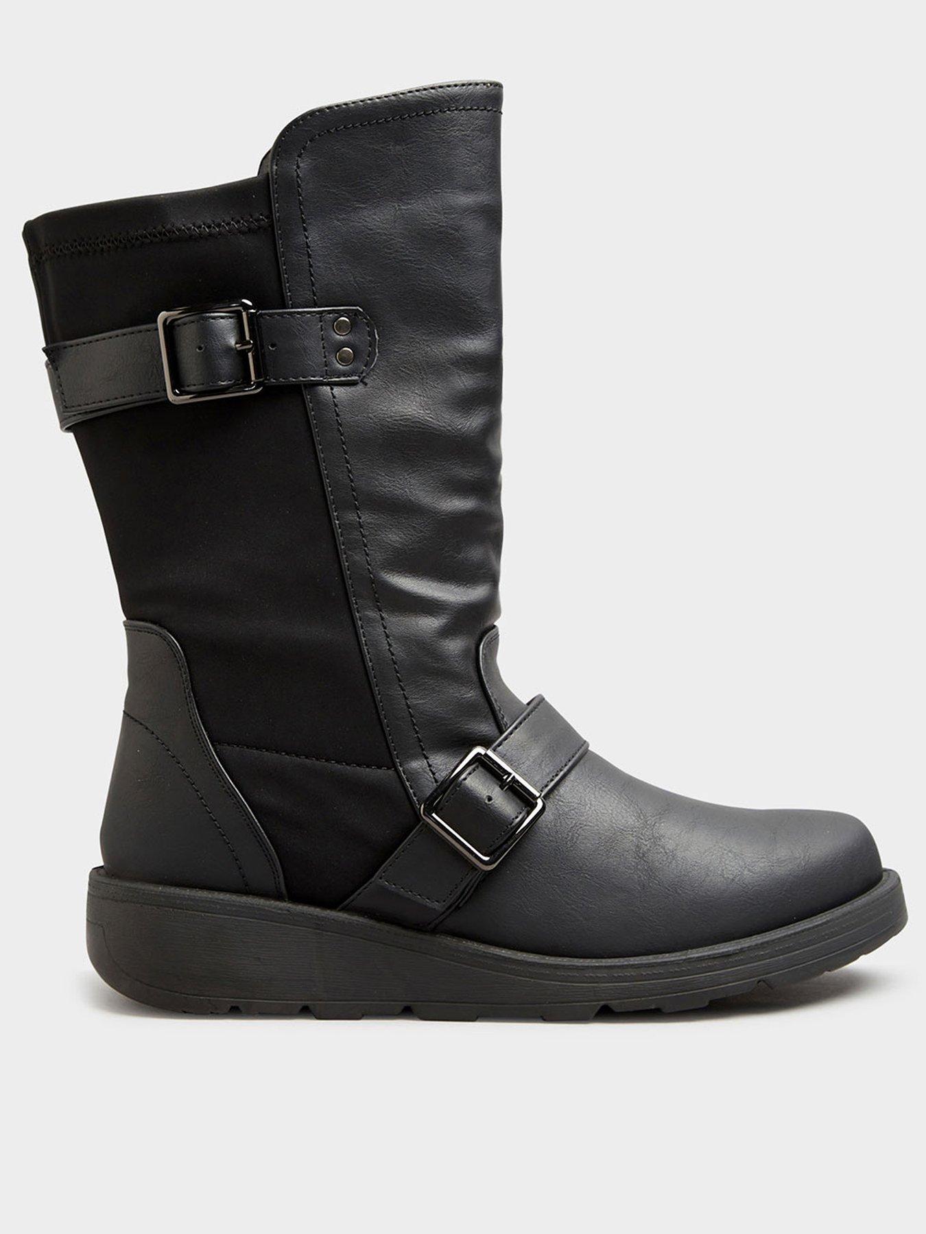 yours-yours-low-wedge-buckle-boot-black