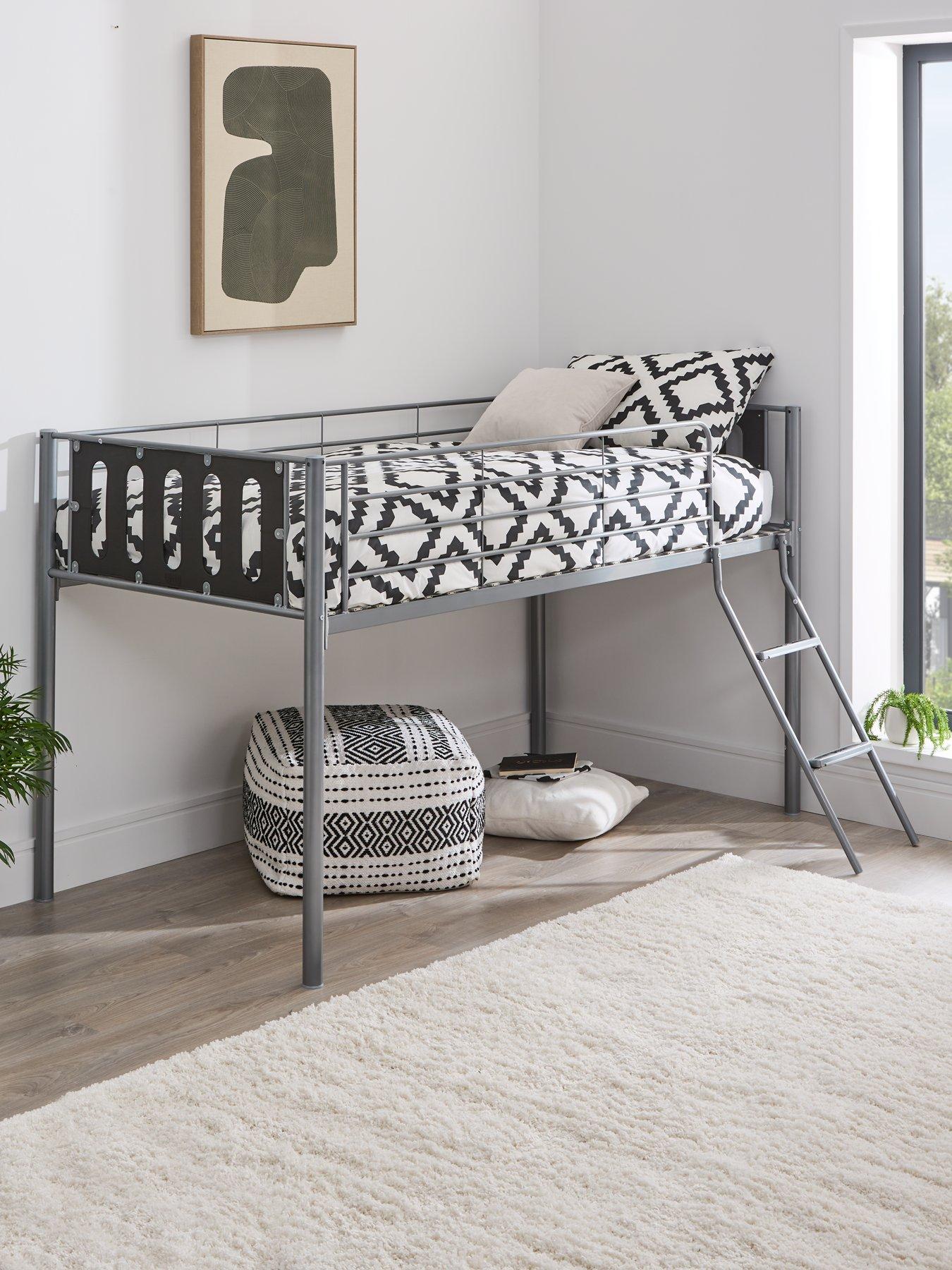 very-home-cyber-mid-sleeper-bed-frame-with-mattress-options-buy-and-save