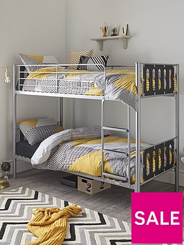 very-home-cyber-metalnbspbunk-bed-can-be-split-into-2nbspbeds-with-mattress-options-buy-amp-save