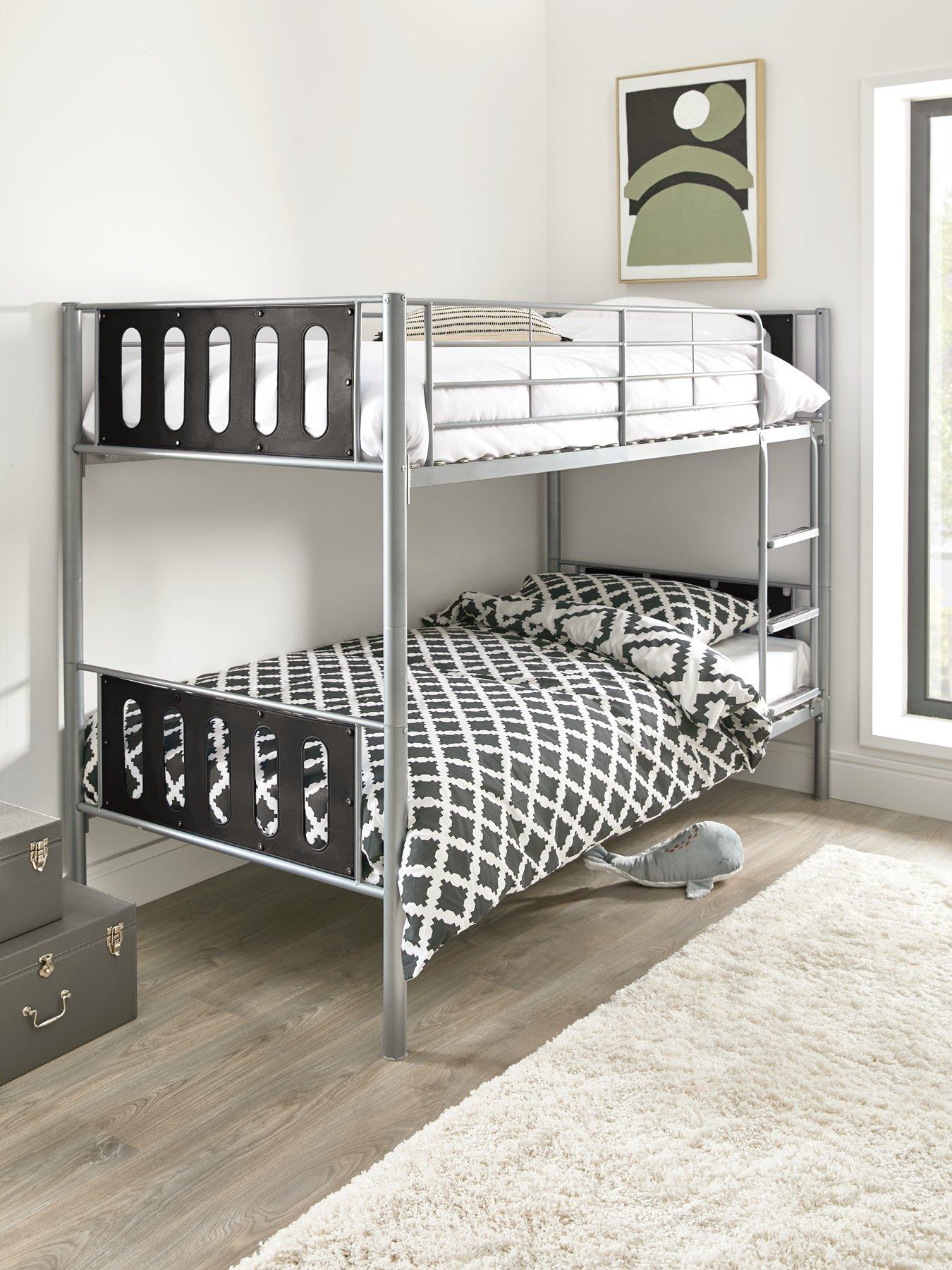 very-home-cyber-metalnbspbunk-bed-can-be-split-into-2nbspbeds-with-mattress-options-buy-amp-save