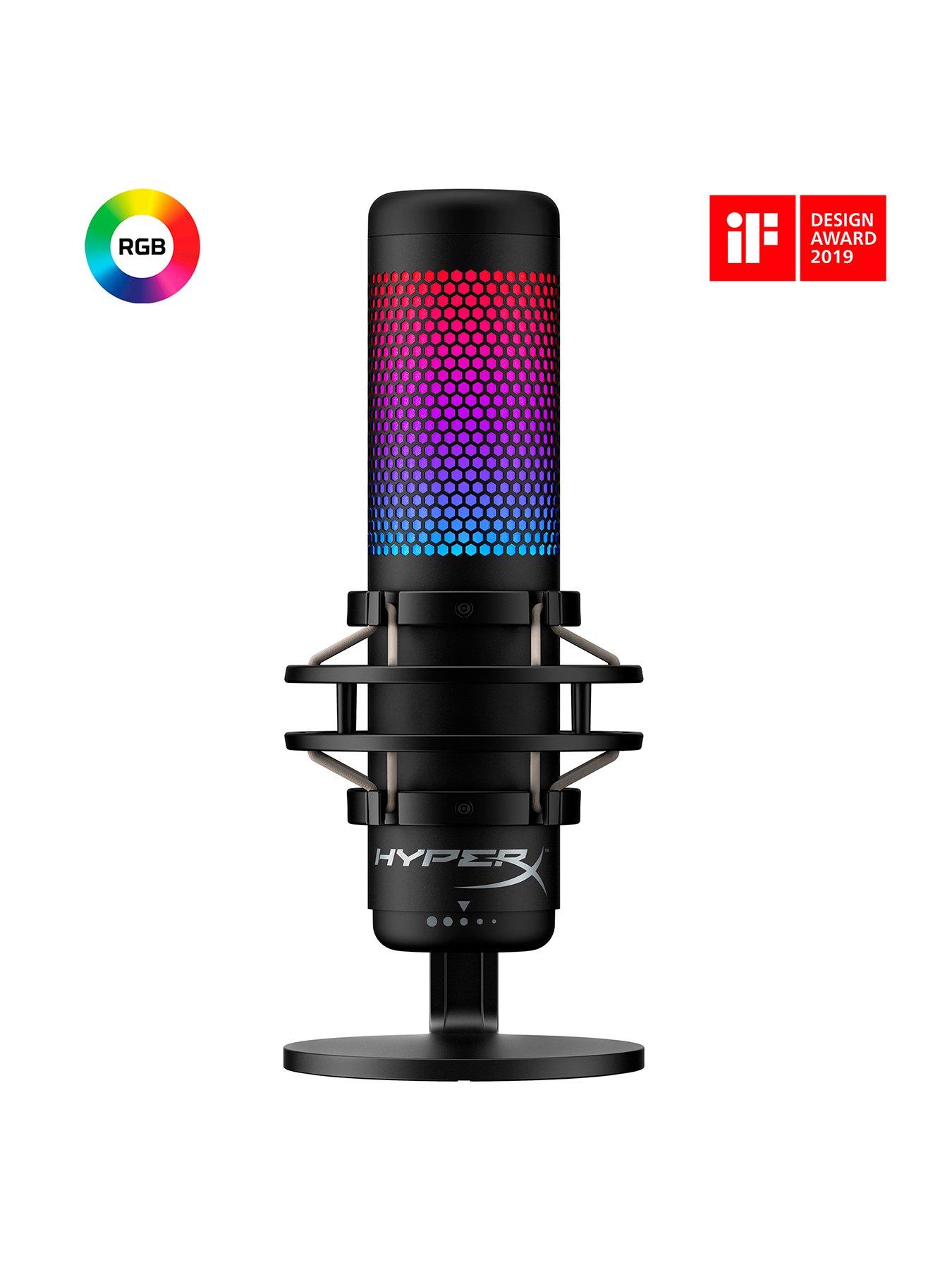 Image 2 of 8 of HYPERX QuadCast S USB Gaming Microphone - PC | Mac | PS4 | PS5 | RGB Lighting - Black
