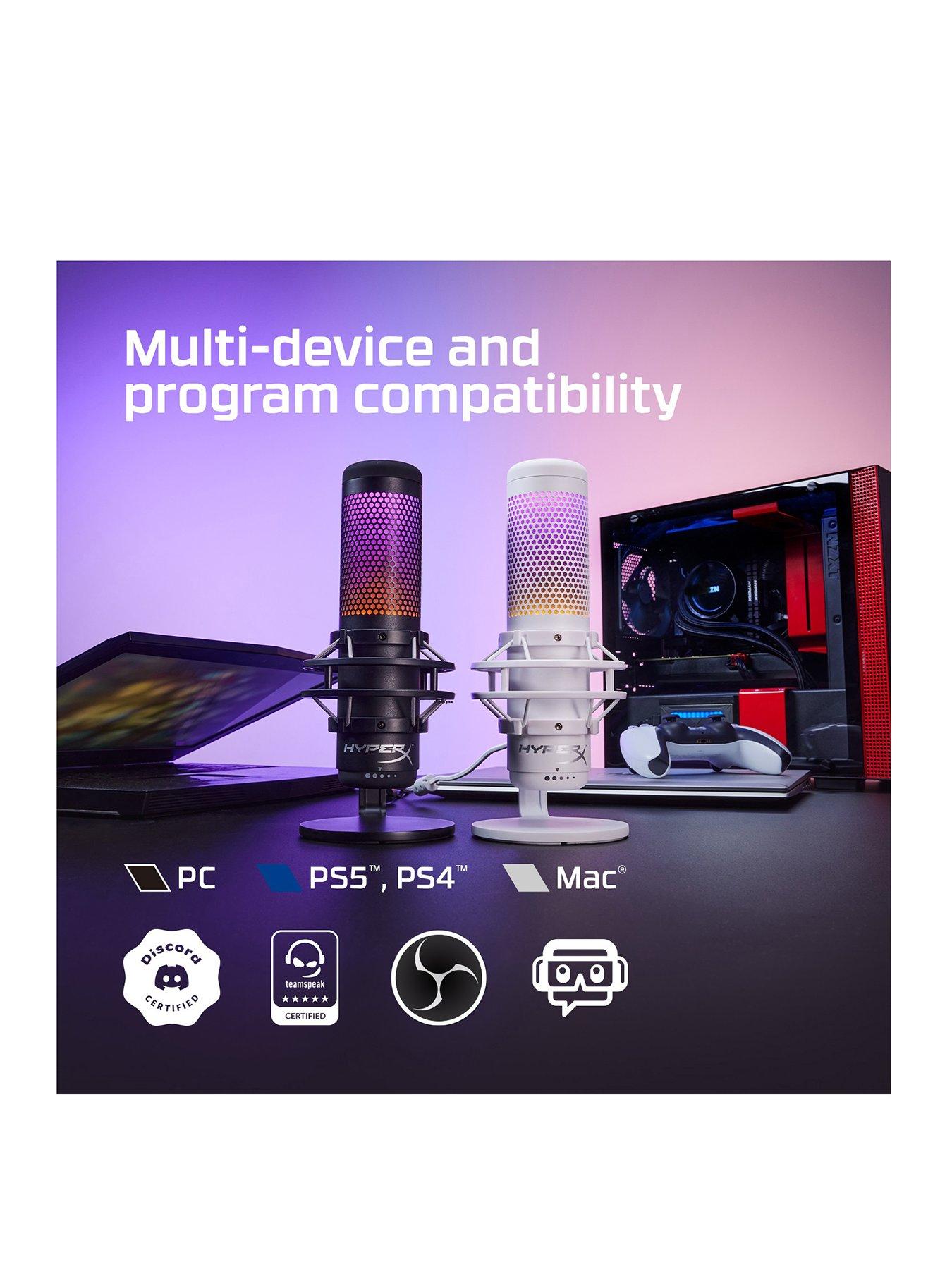 Image 3 of 8 of HYPERX QuadCast S USB Gaming Microphone - PC | Mac | PS4 | PS5 | RGB Lighting - Black