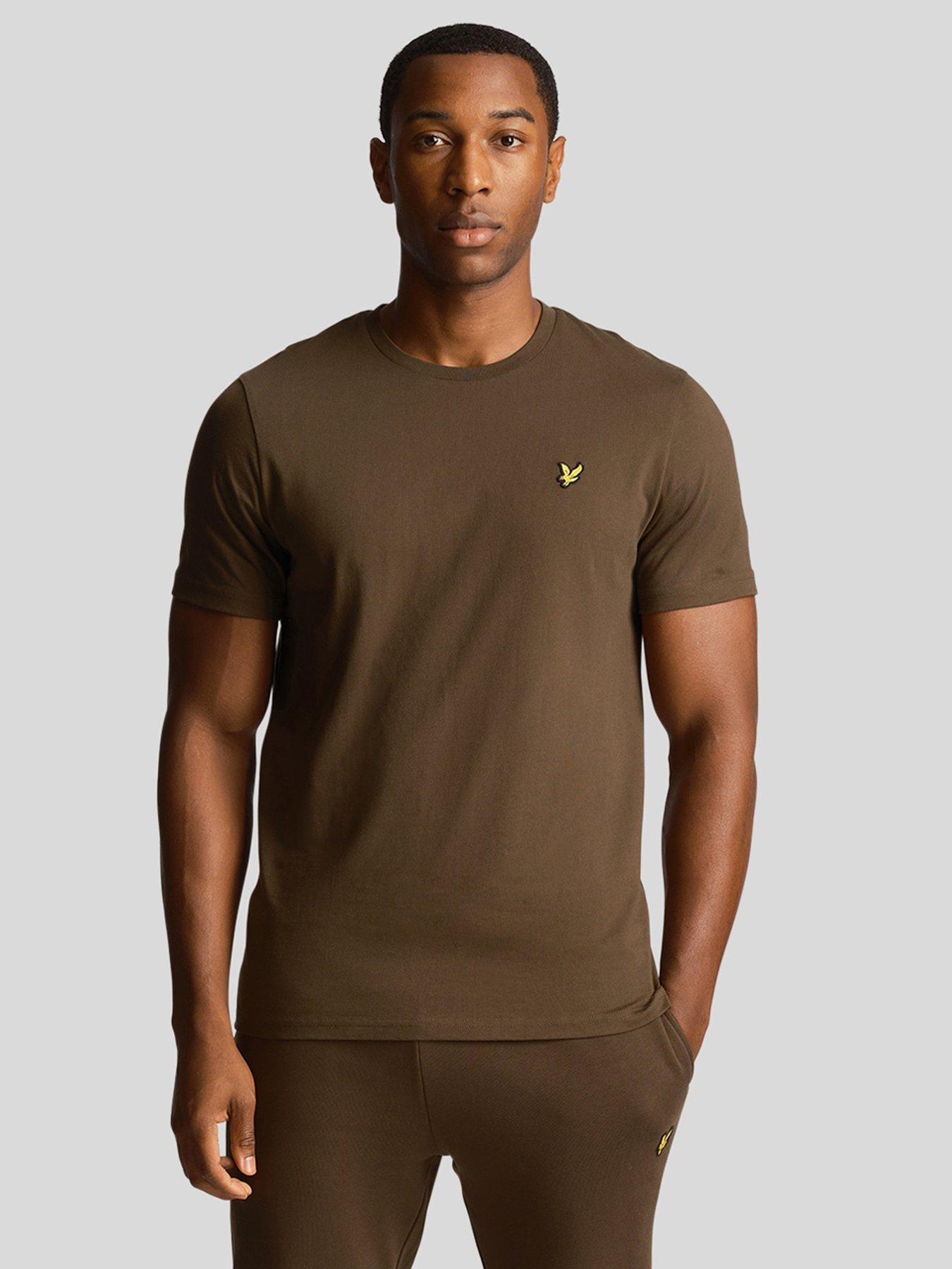 lyle-scott-regular-fit-plain-t-shirt-dark-greenfront