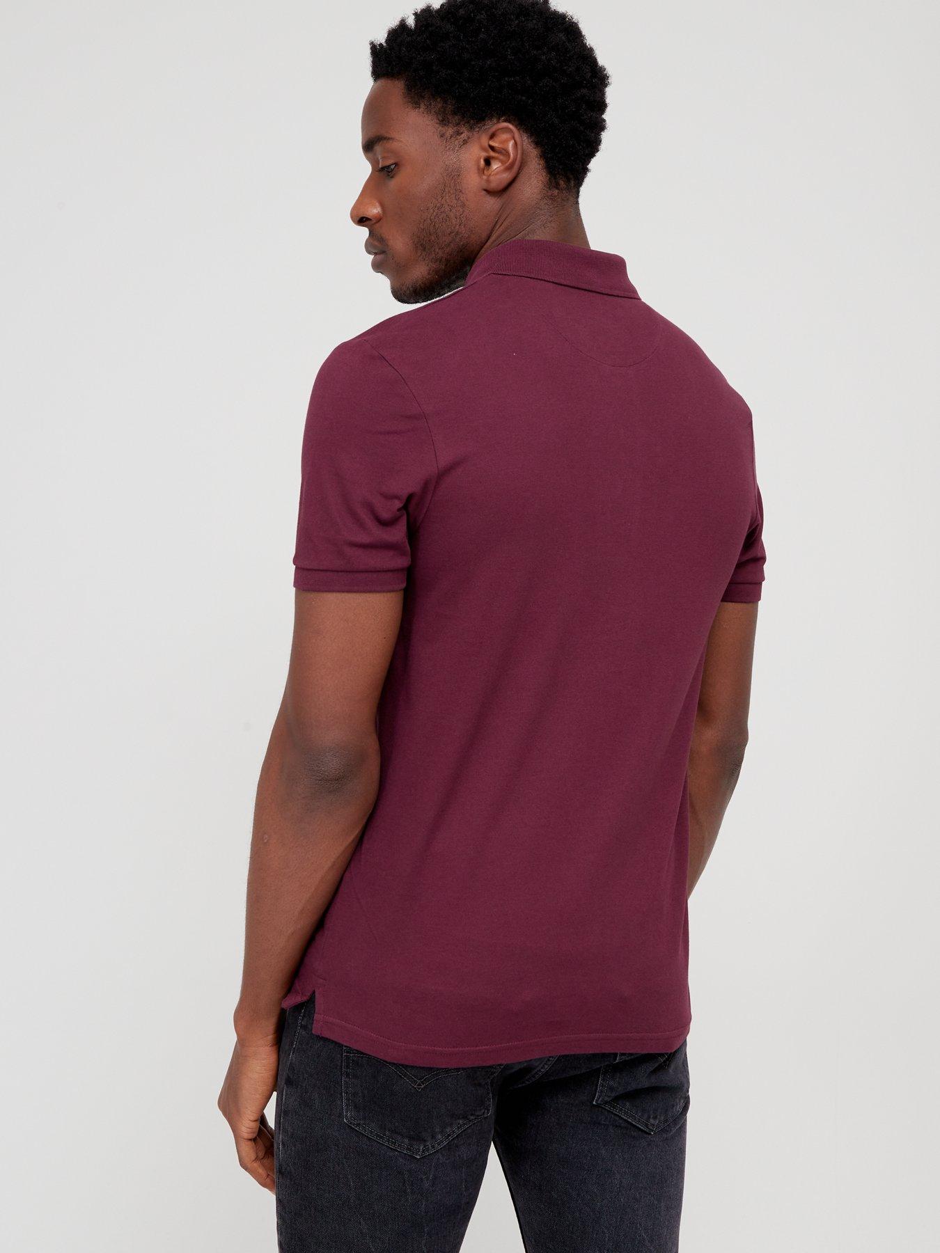 Lyle and scott burgundy polo best sale
