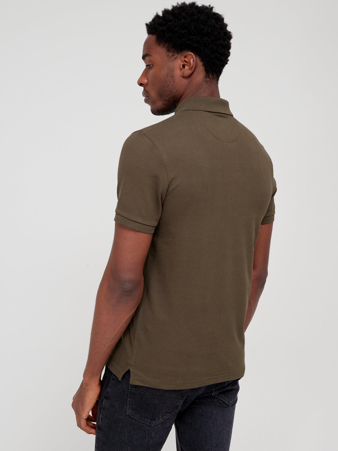 lyle-scott-plain-polo-shirt-dark-greenstillFront