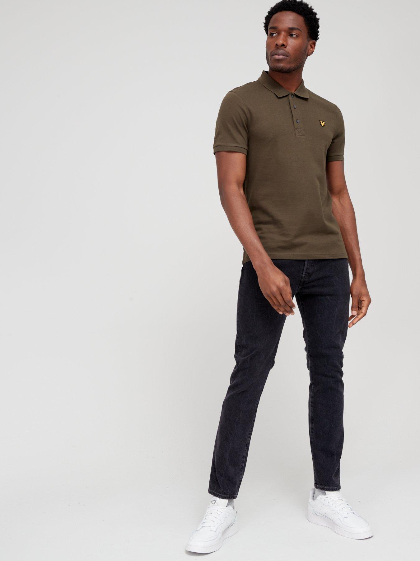 lyle-scott-plain-polo-shirt-dark-greenback