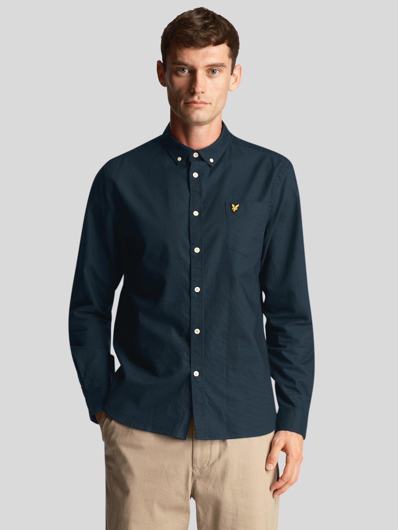 lyle-scott-regular-fit-lightweight-oxford-shirt-navy