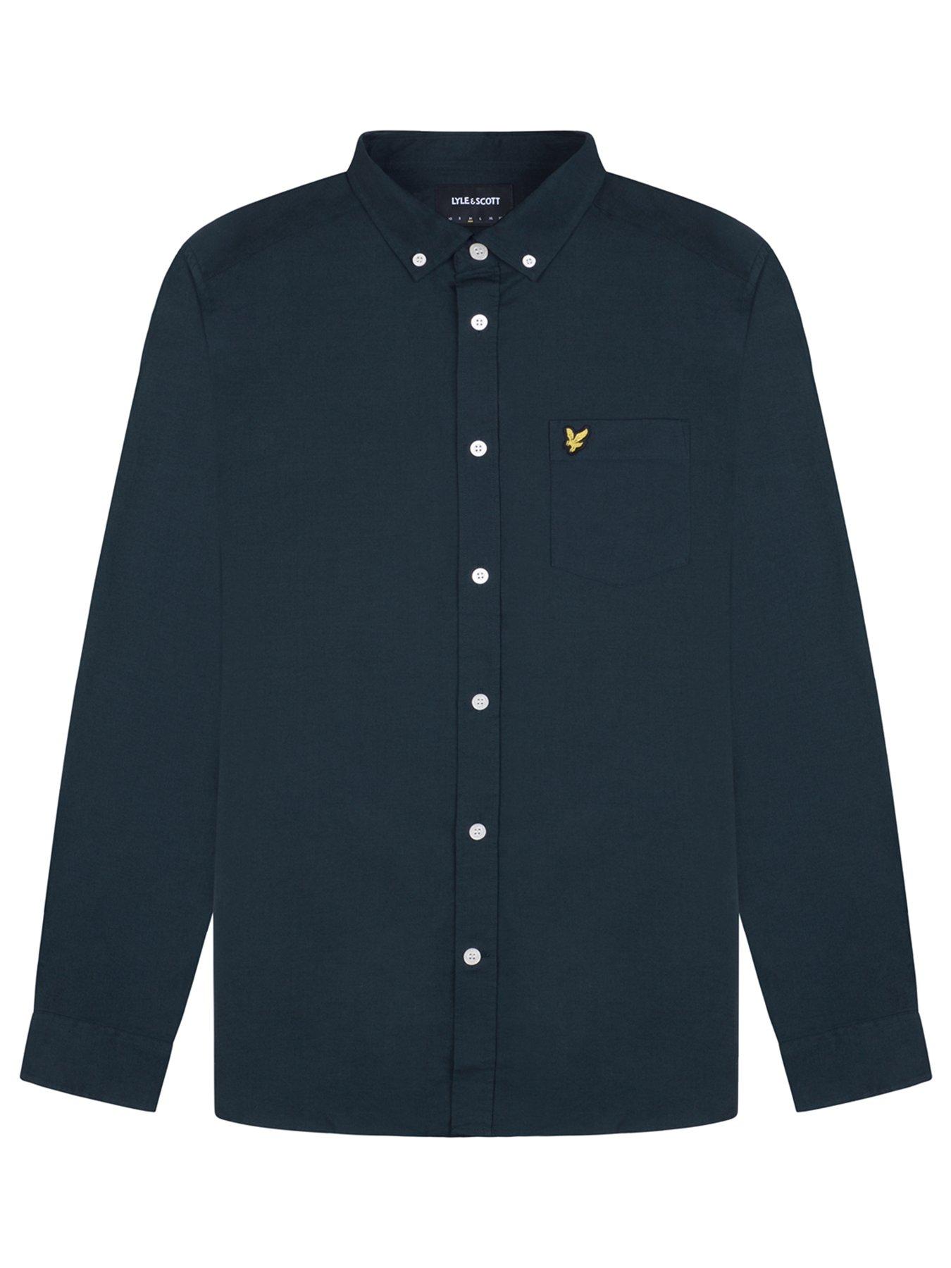 lyle-scott-regular-fit-lightweight-oxford-shirt-navydetail