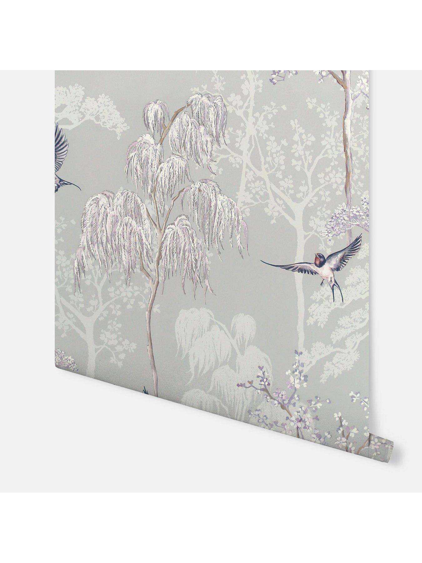Image 3 of 3 of ARTHOUSE Arthouse Japanese Garden Grey Wallpaper