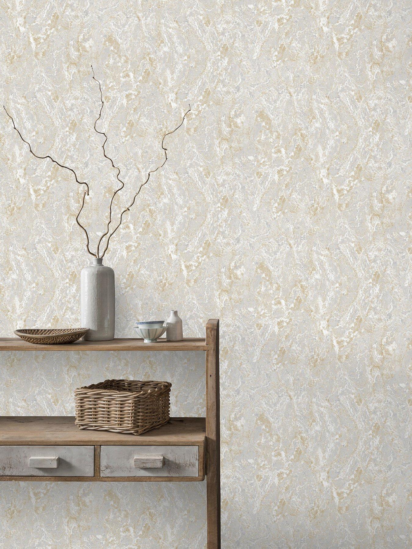undefined Arthouse Marble Patina Soft Gold Wallpaper