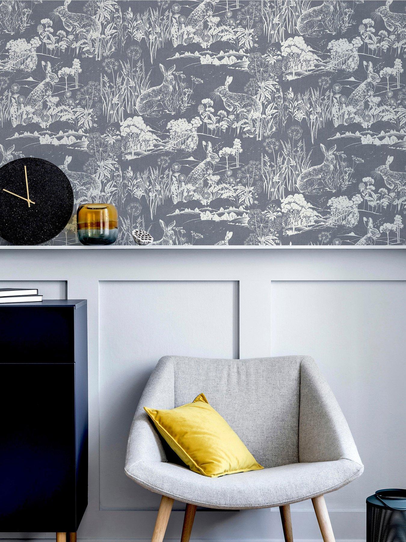 arthouse-arthouse-meadow-hare-navy-wallpaper