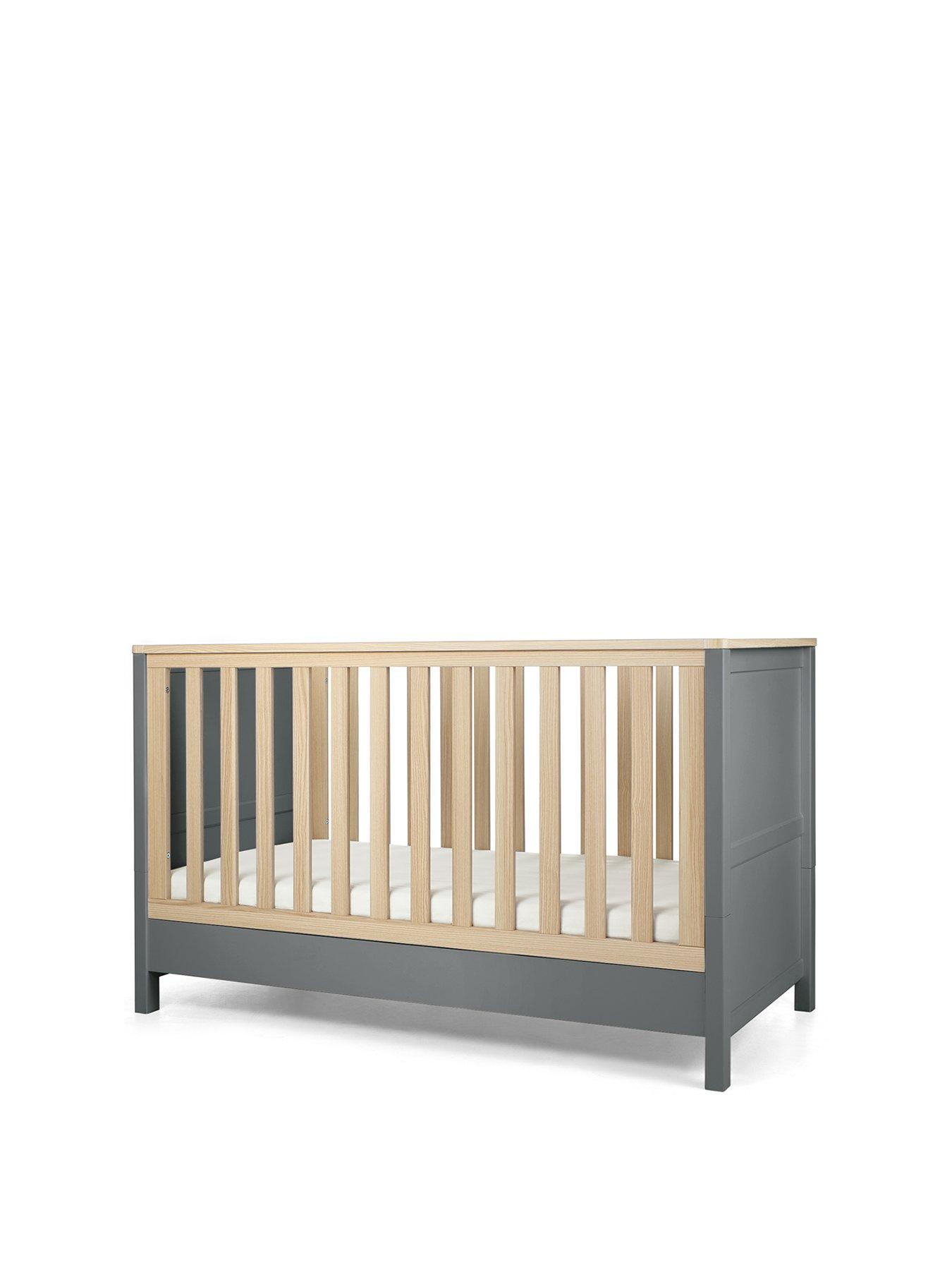 Mothercare lulworth cot bed grey sale