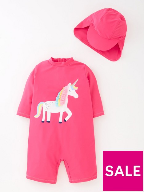 mini-v-by-very-mini-v-by-very-girls-recycled-polyester-unicorn-sunsafe-and-hat-dark-pink
