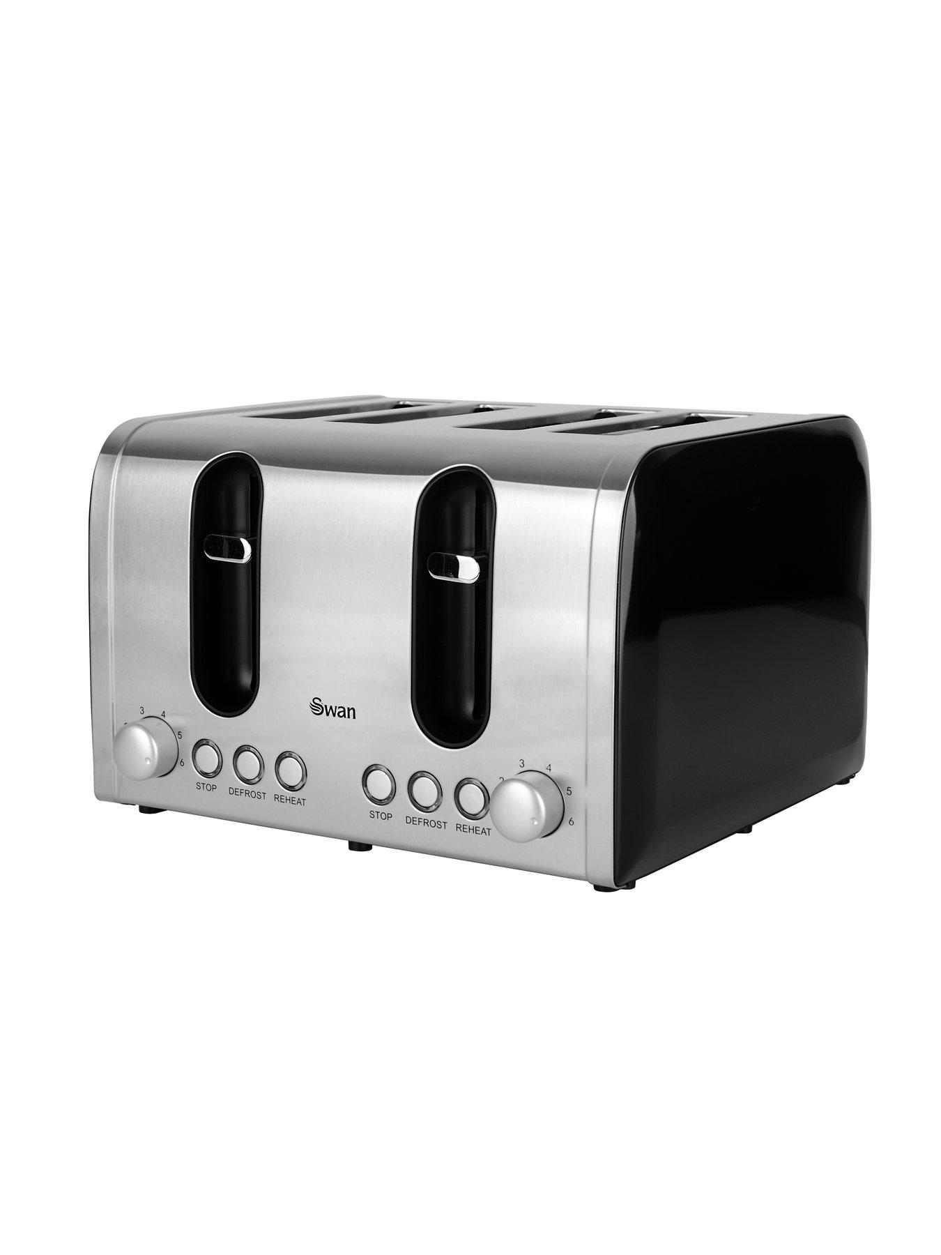 Image 2 of 6 of Swan Kettle &amp; Toaster 4-Slice Twin Pack&nbsp;- Black