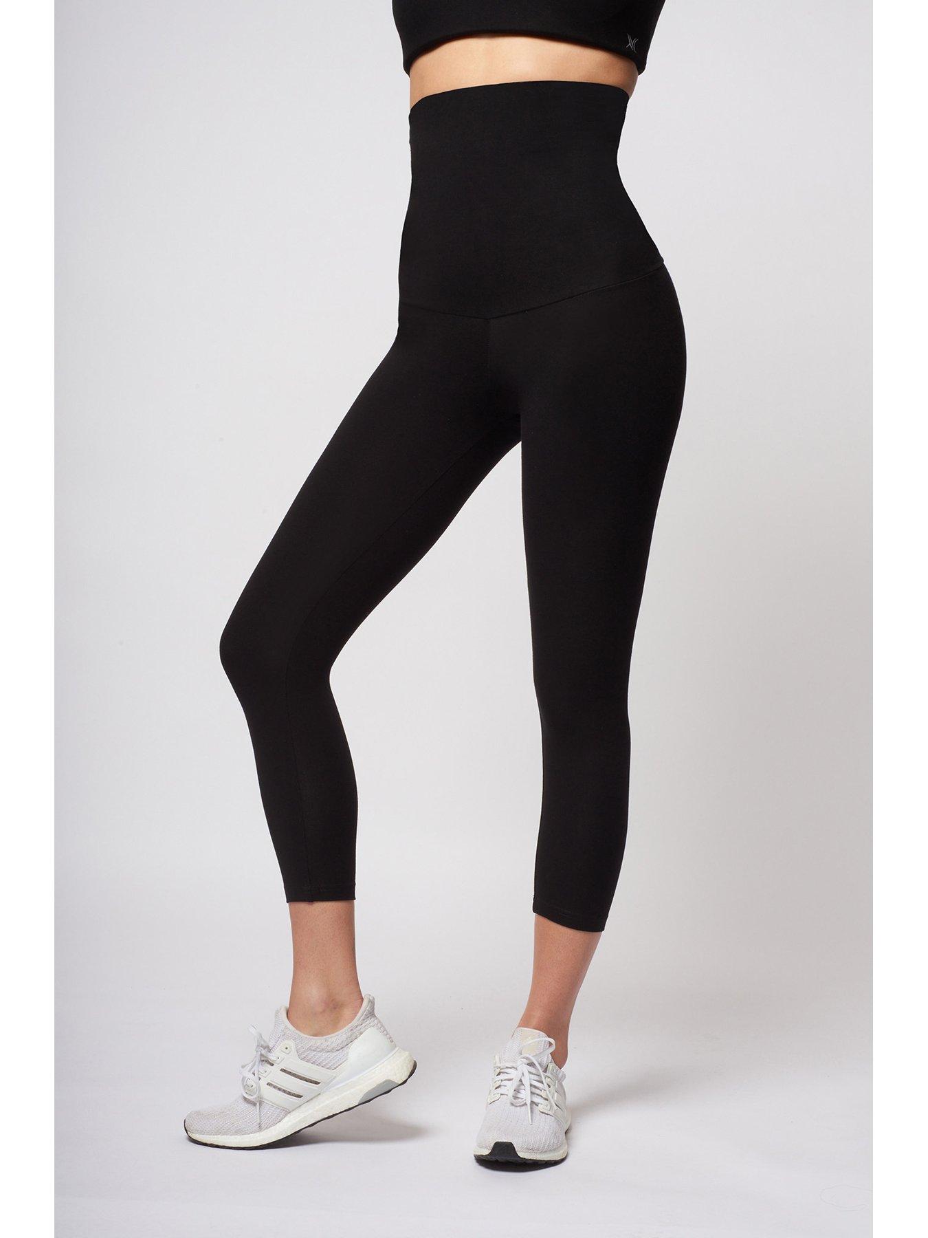 Spanx Cropped Look at Me Now Lamn Leggings Black High Waist