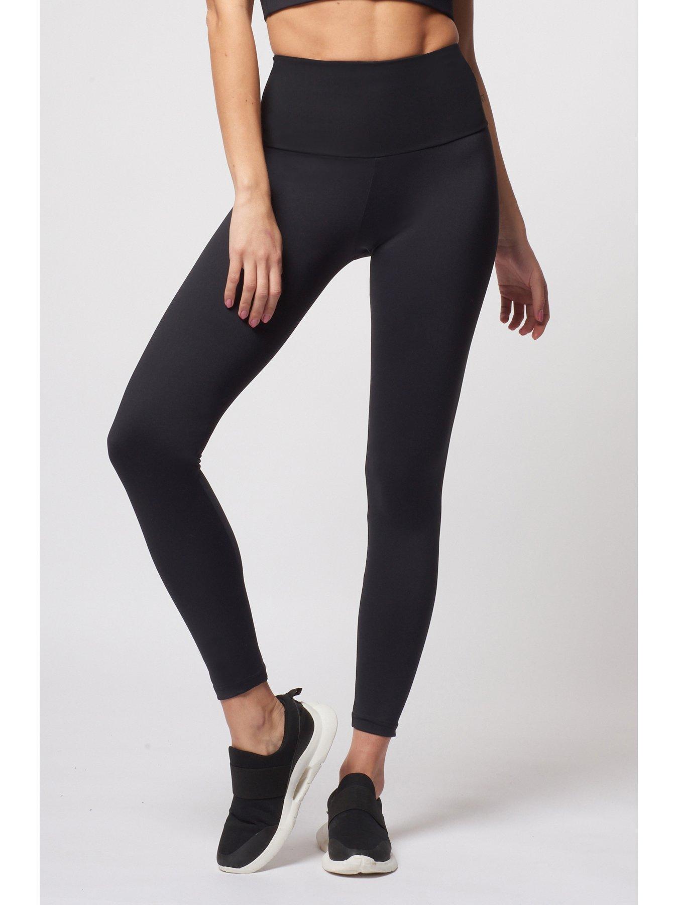 Extra Strong Compression High Waisted Running Cropped Leggings with Tummy  Control Black XS / Black