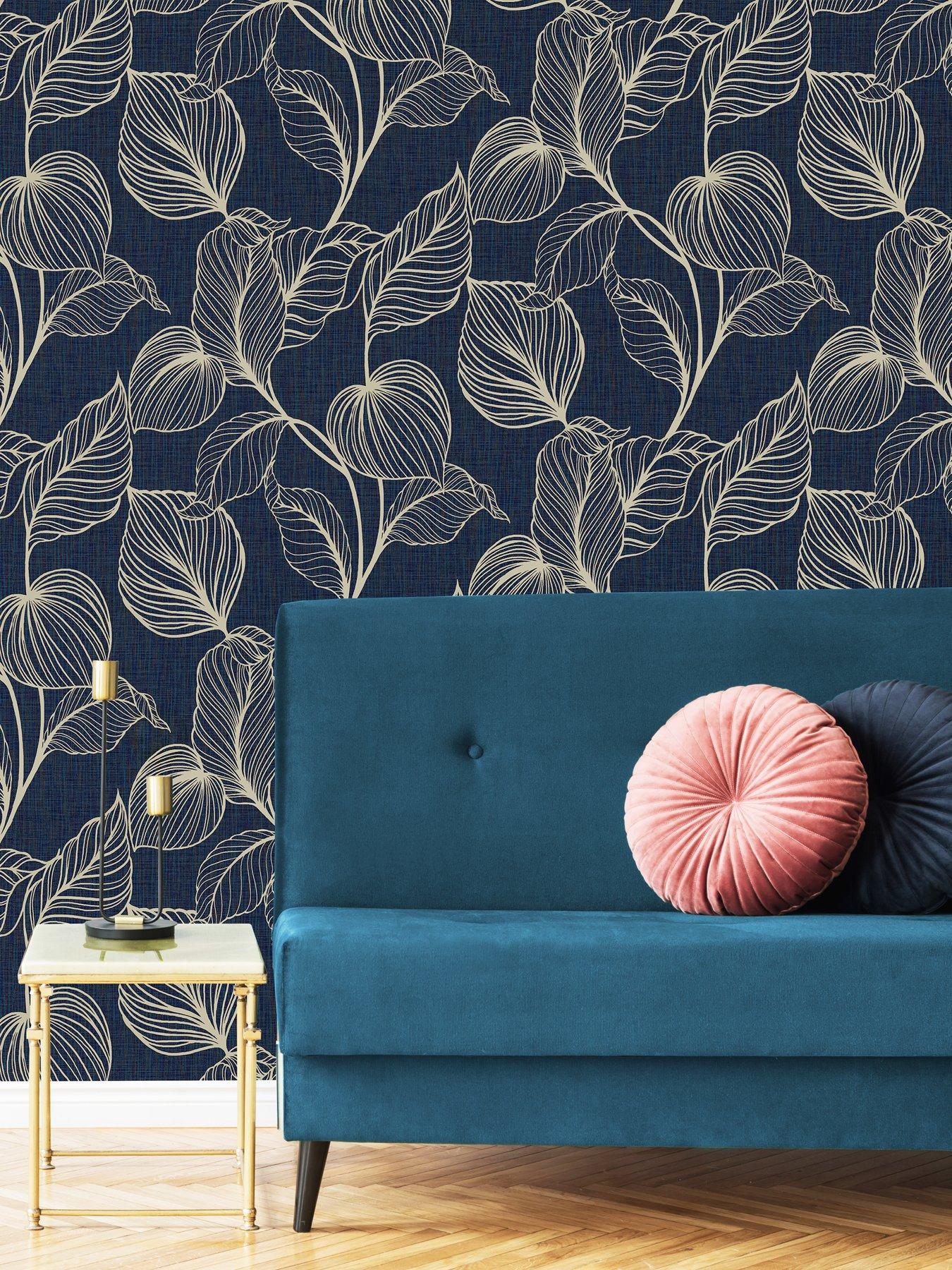 Boutique Royal Palm Sapphire Wallpaper