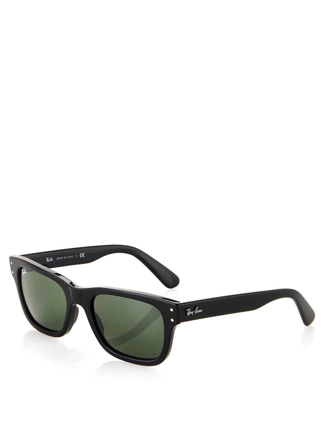 ray-ban-rectangle-black-frame-sunglasses-grey