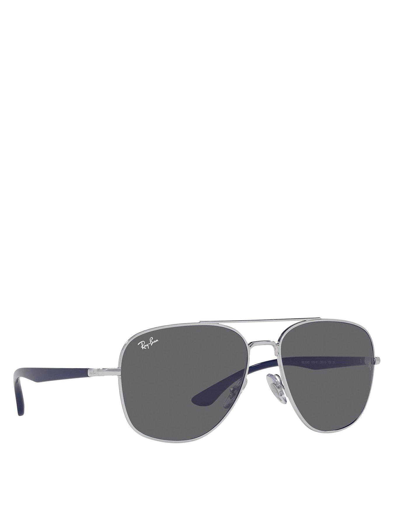 Image of Ray-Ban Ray-Ban Metal Frame Square Sunglasses - Grey