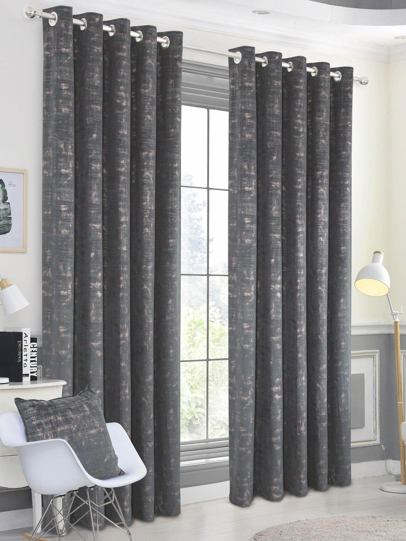 Very Home Thermal Velour Lined Eyelet Curtains