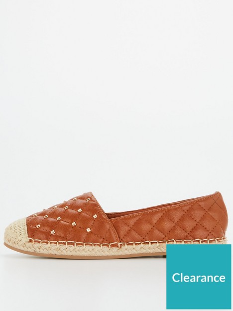 v-by-very-mia-quilted-stud-espadrille-tan
