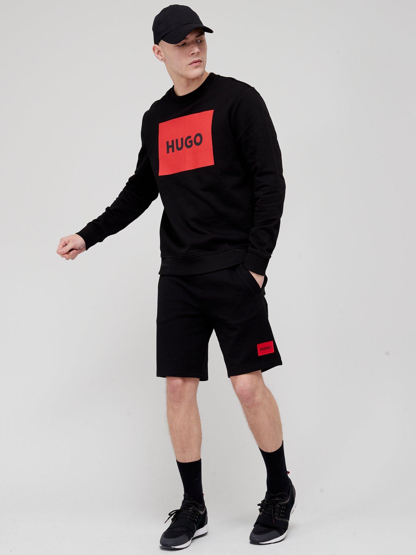 hugo-diz-red-patch-logo-jersey-shorts-blackback