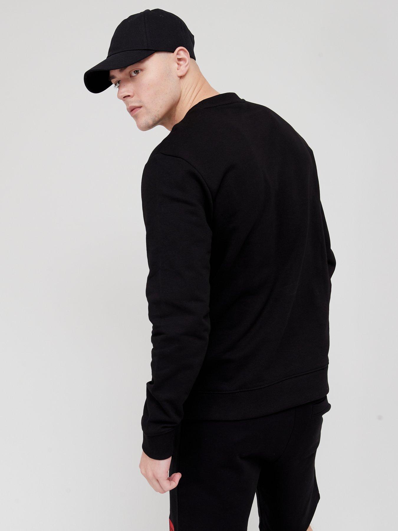 hugo-duragol-222-logo-crew-sweat-blackstillFront