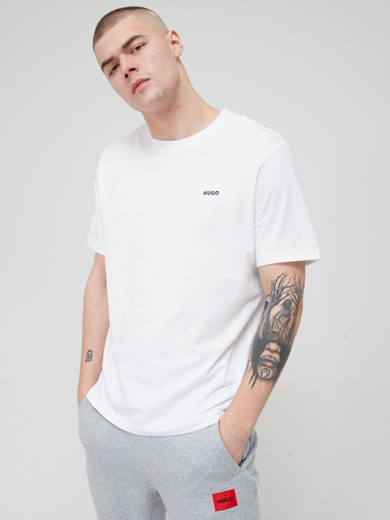 hugo-dero-small-logo-t-shirt-whitefront