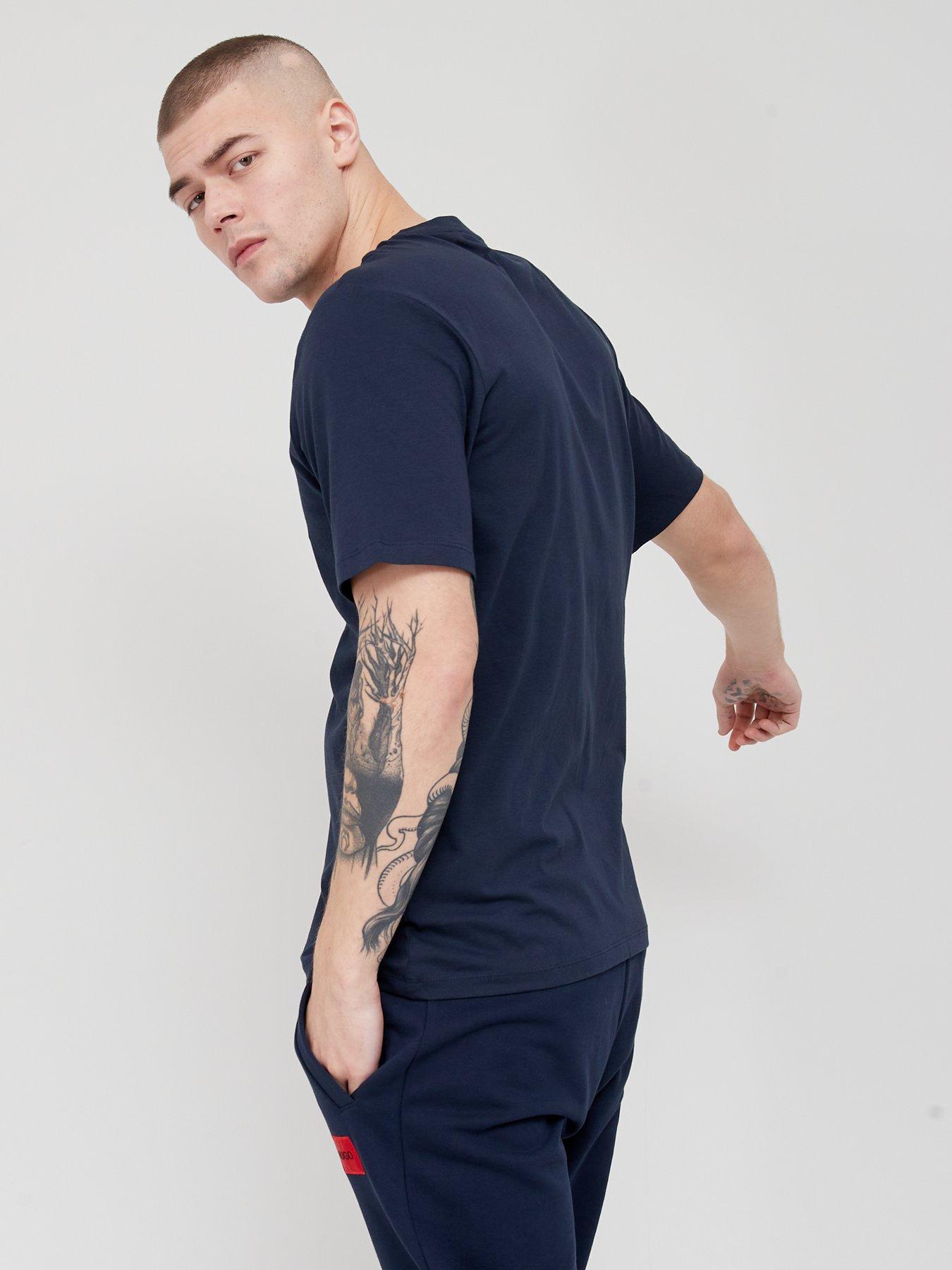 Image 2 of 4 of HUGO Dero Small Logo T-Shirt - Dark Blue