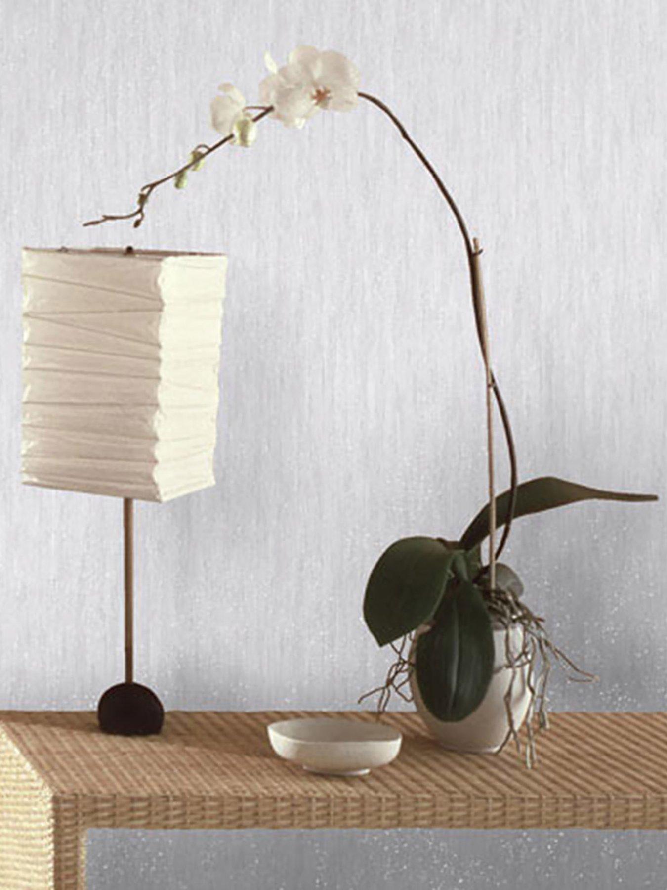 Fine Decor Panache Platinum Plain Glitter Wallpaper