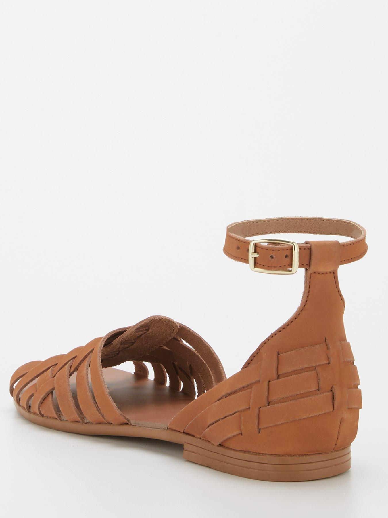 Tan leather on sale ankle strap sandals
