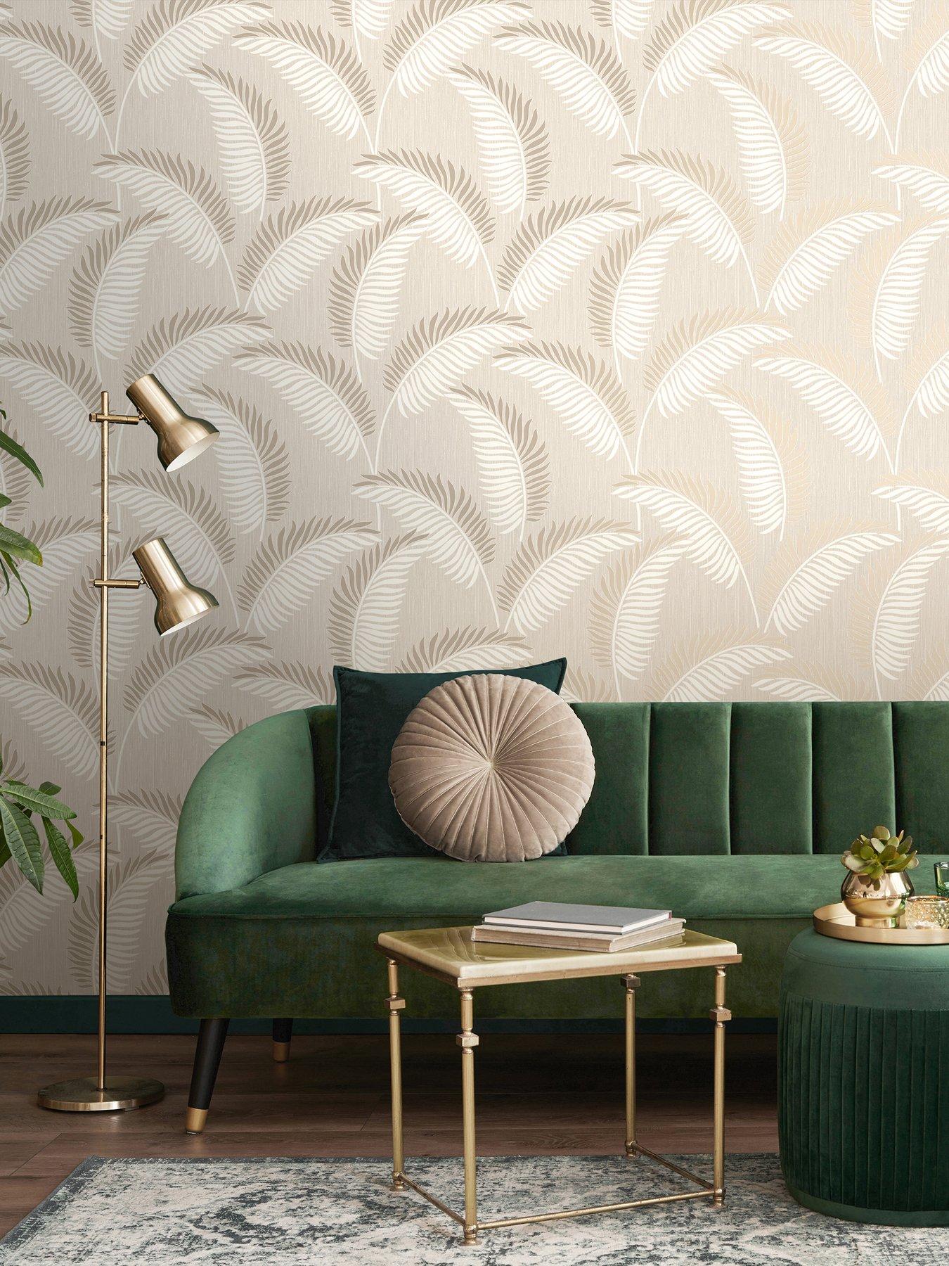 Fine Decor Cascade Leaf Cream/gold
