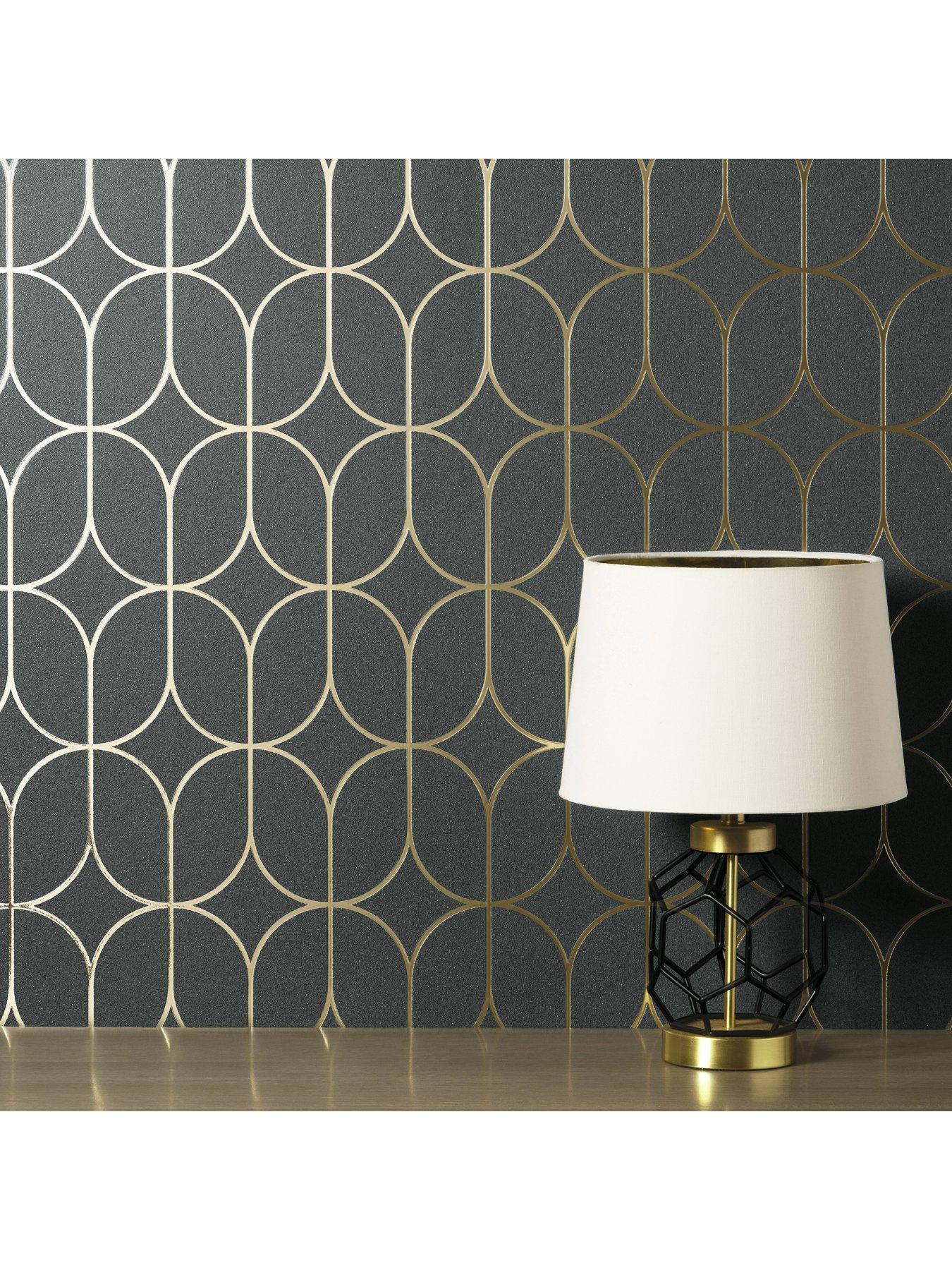 fine-decor-platinum-rosco-trellis-charcoaldetail