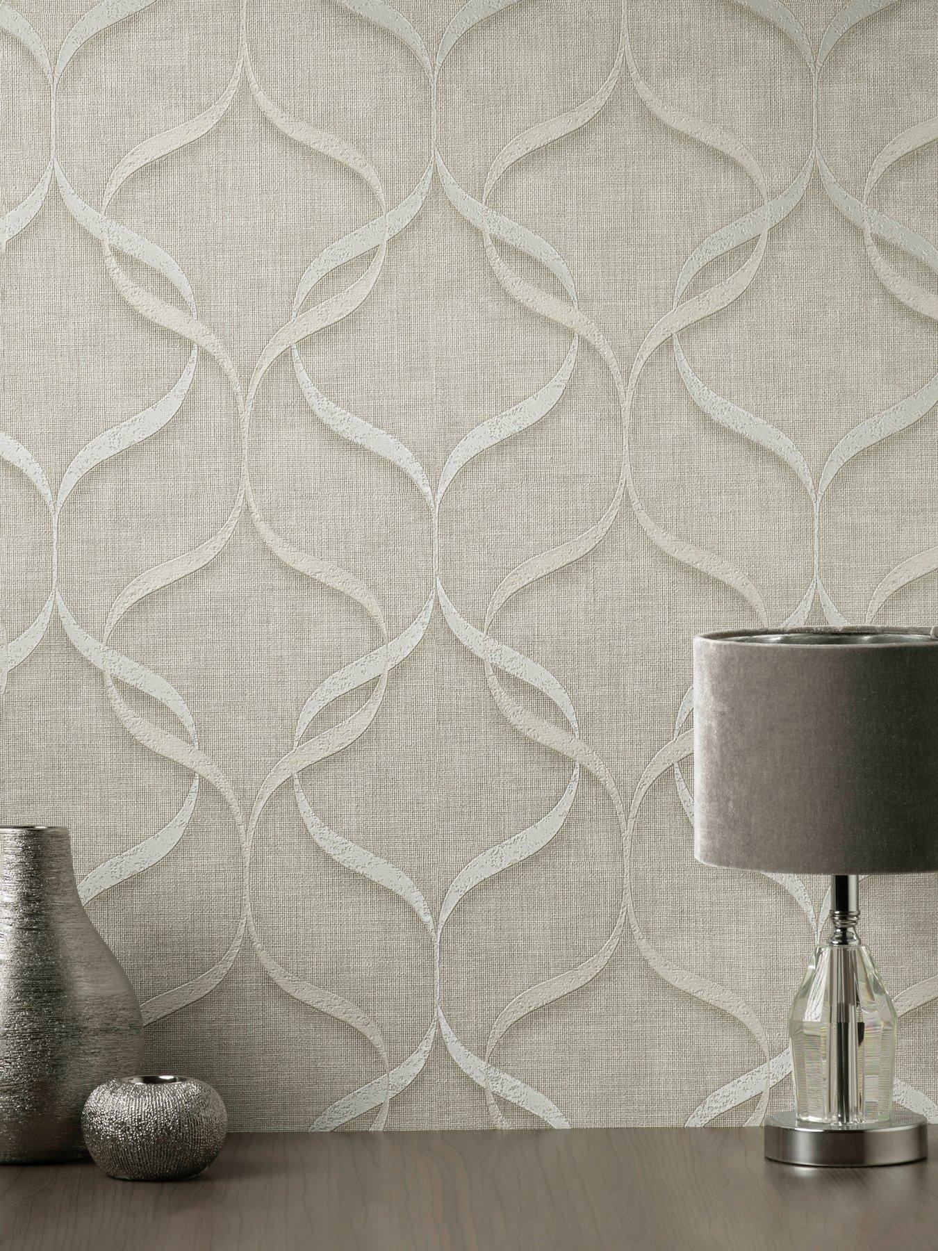 Image 3 of 5 of Fine Decor Milano Wave Wallpaper - Stone
